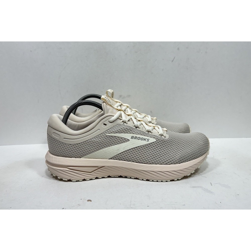 Brooks Revel 7 1204241B218 Athletic Sneaker Women's 10 Beige Mesh Running Sports